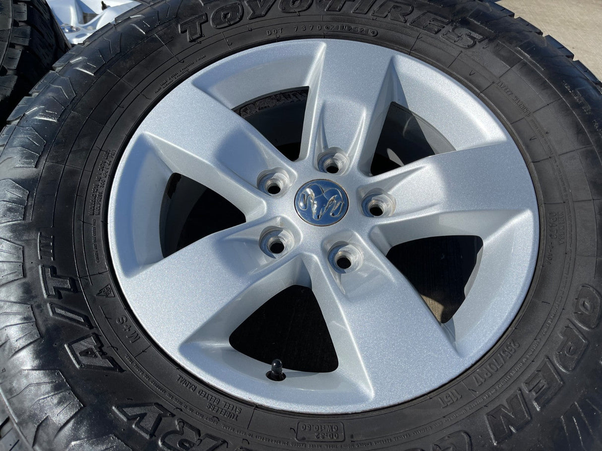17" Dodge Ram 1500 OEM 2448 wheels rims 5x139 5x5.5 tires TOYO A/T3 Texas Truck Tire