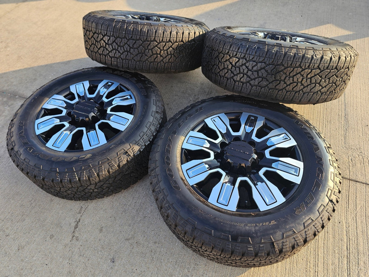 20" GMC Sierra Chevy Silverado 2500 3500 OEM wheels rims 5958 14138 GOODYEAR Texas Truck Tire