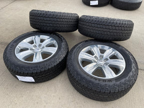 20" Ford F-150 Expedition OEM rims wheels polished 10004 tires GOODYEAR A/T Texas Truck Tire