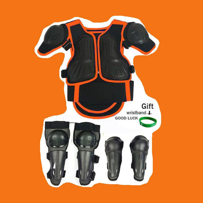 Kids Motocross Body Armor Back Protector Ride-On Horse Toy for Ages 4-15 Years