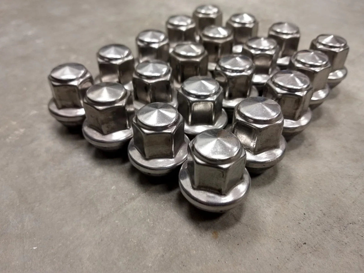 (20) 14x1.5 OEM Ford lug nuts polished Mustang OE 2015-2026 Texas Truck Tire