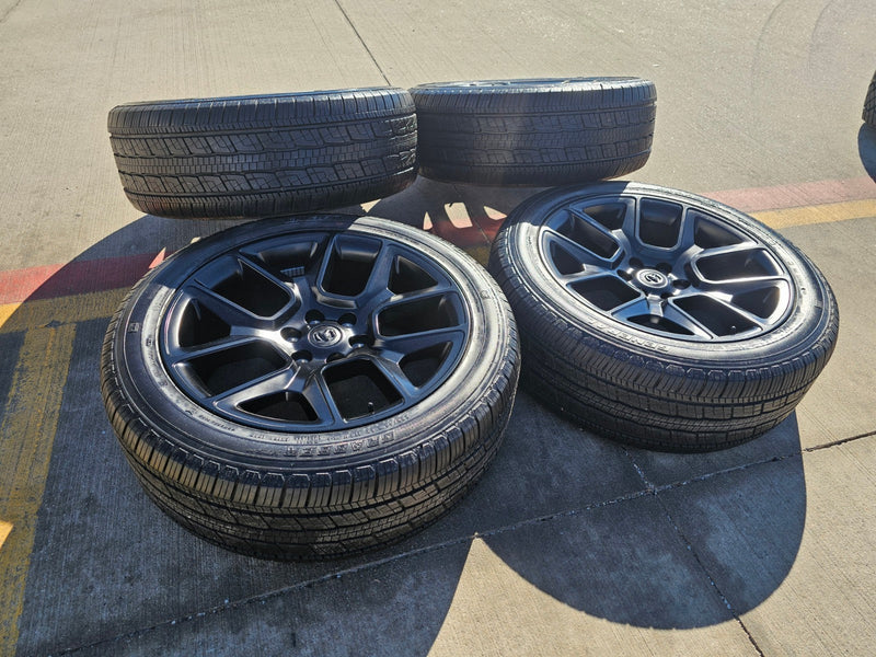 22" Dodge Ram 1500 OEM LIMITED Laramie wheels rims black 2725 2684 GENERAL Texas Truck Tire