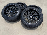 22x12 XTREME FORCE XF- 8 Chevy Silverado Ford F-150 RAM wheels rims 6x139 6x135 Texas Truck Tire