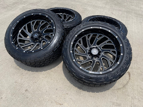 22x12 XTREME FORCE XF- 8 Chevy Silverado Ford F-150 RAM wheels rims 6x139 6x135 Texas Truck Tire