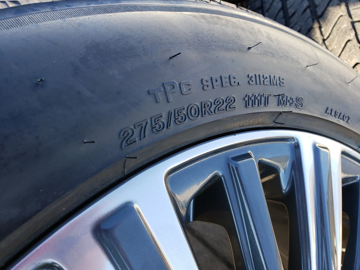 22" Cadillac Escalade Platinum OEM 4876 95167 wheels rims 2021 2022 2023 2024 Texas Truck Tire
