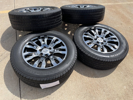 20" Nissan Titan XD OEM 62728 wheels rims tires CHROME DISCOUNTED Texas Truck Tire