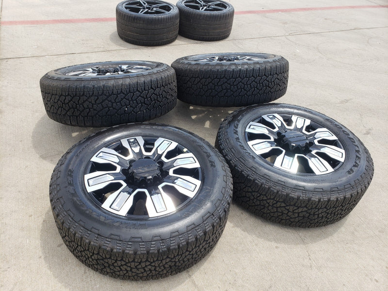 20" GMC Sierra 2500 3500 OEM wheels rims 5958 14138 Chevy Silverado tires Texas Truck Tire