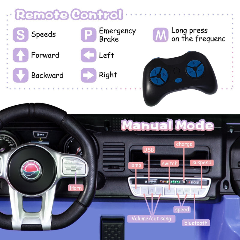 Kids Electric 12V Ride-On Jeep Truck with Remote Control and Powerful Battery