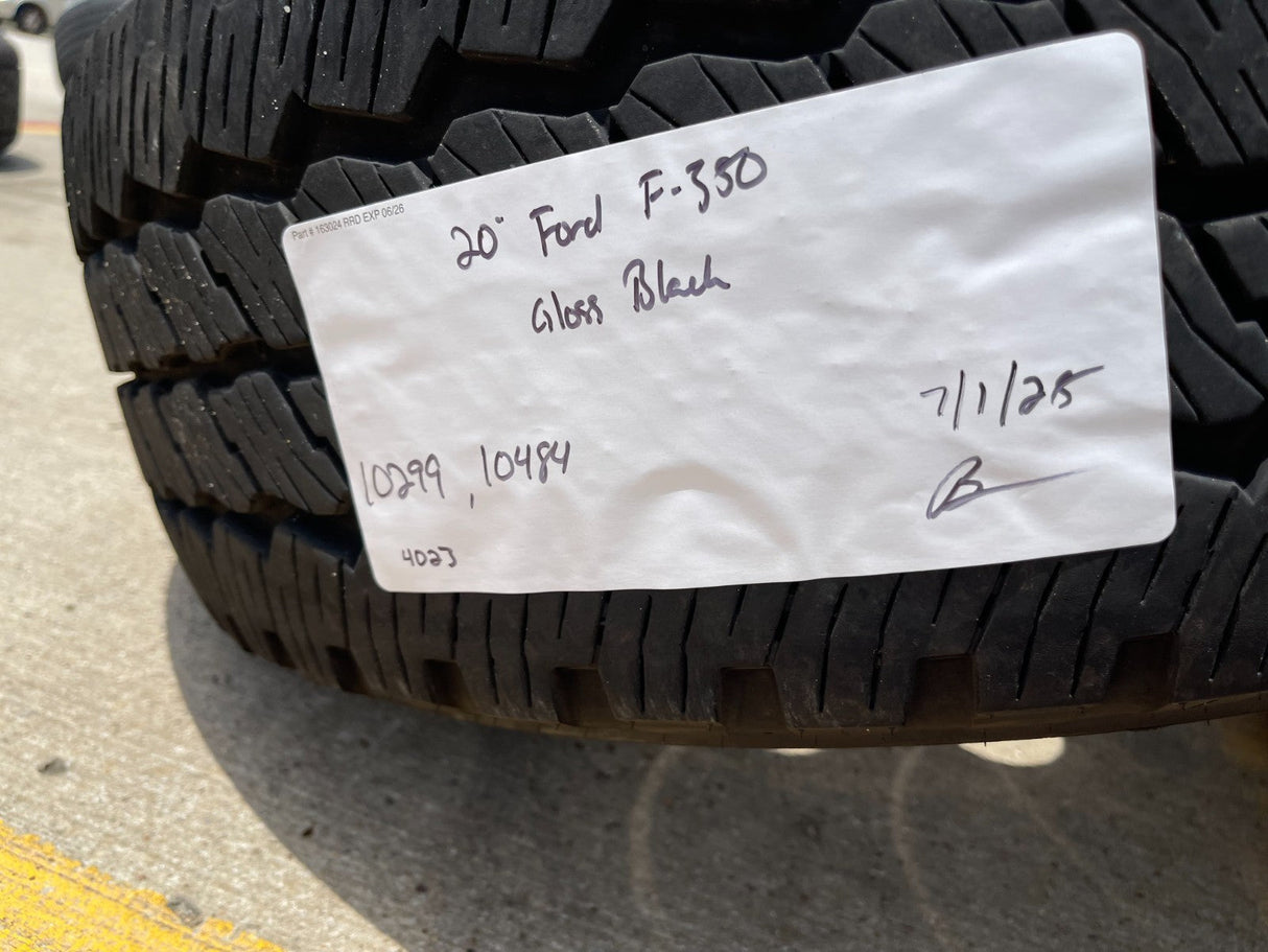 20" Ford F-250 F-350 OEM black TREMOR wheels rims 10299 10484 tires Texas Truck Tire