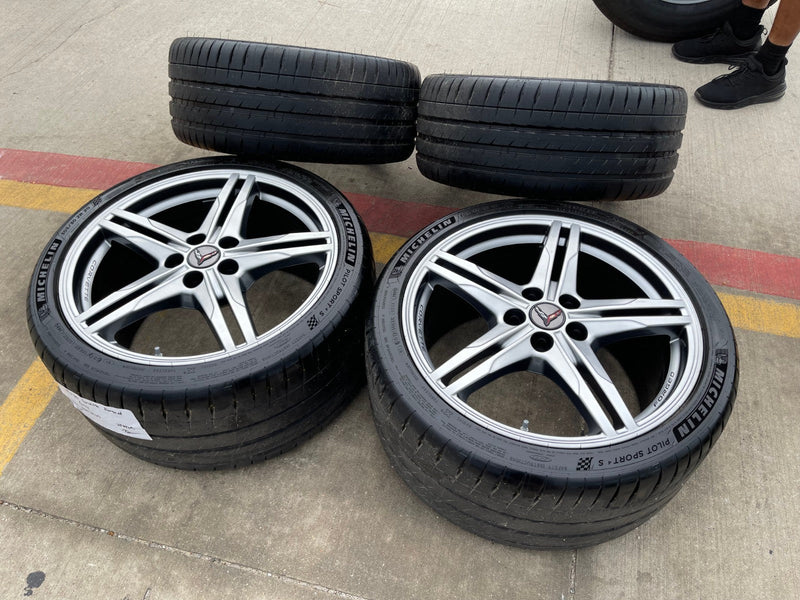 19" + 20" Chevy Corvette Z06 C8 OEM FORGED wheels rims 2024 2025 2026 NEW Texas Truck Tire