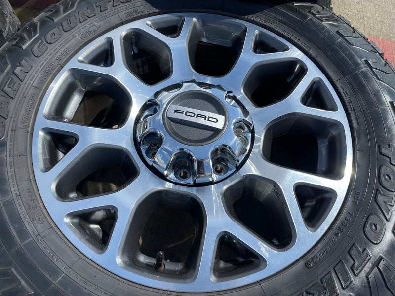 20" Ford F-250 F-350 OEM Lariat wheels rims 10292 10293 tires TOYO A/T Texas Truck Tire