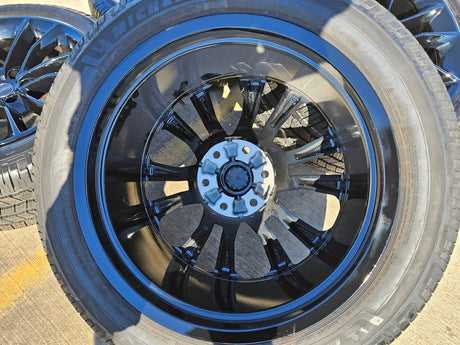 22" Jeep Grand Wagoneer OEM 9298 Obsidian rims wheels RAM 1500 MICHELIN Texas Truck Tire