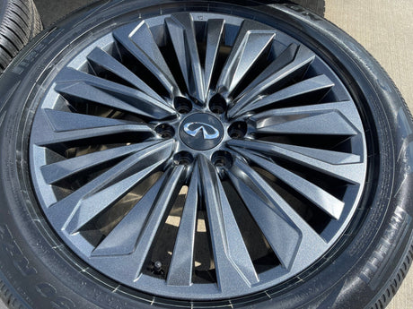 22" Infiniti QX80 QX56 Nissan Titan Armada OEM 94236 wheels rims PIRELLI NEW Texas Truck Tire