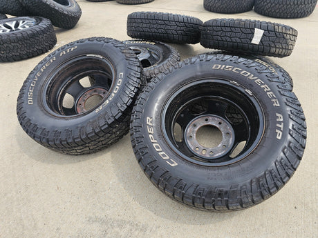 17" Dodge Ram 3500 Dually Laramie 8x200 wheels rims 2703 2704 OEM COOPER Texas Truck Tire