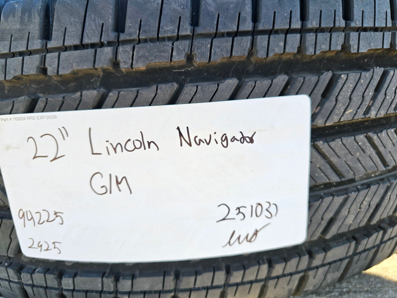22" Lincoln Navigator OEM 94225 rims wheels BLACK LABEL 2025 2026 MICHELIN NEW Texas Truck Tire