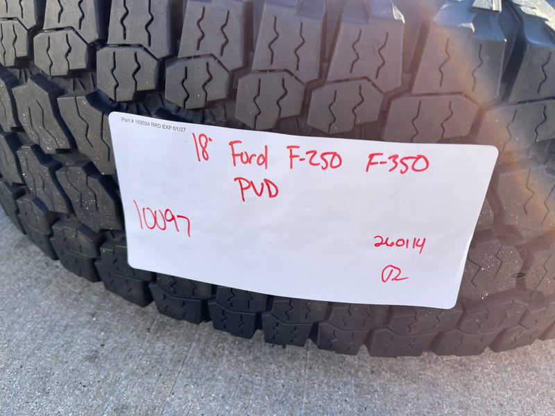 18" Ford F-250 F-350 OEM rims wheels 10097 tires GOODYEAR A/T Texas Truck Tire