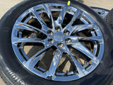 22" GMC Yukon Sierra Escalade OEM 95027 4875 wheels rims CHROME 2025 2026 NEW Texas Truck Tire