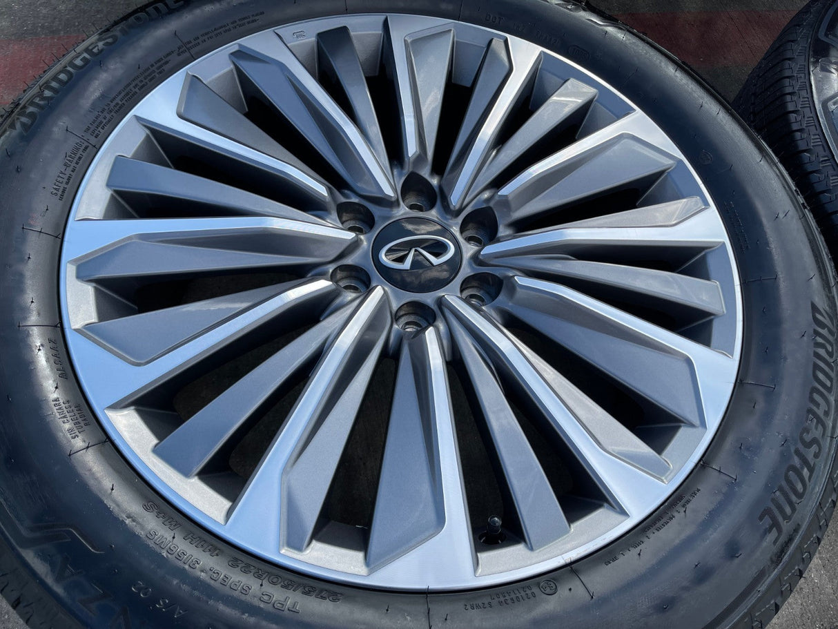 22" Infiniti QX80 QX56 Nissan Titan Armada OEM 94236 wheels rims 2025 2026 NEW Texas Truck Tire