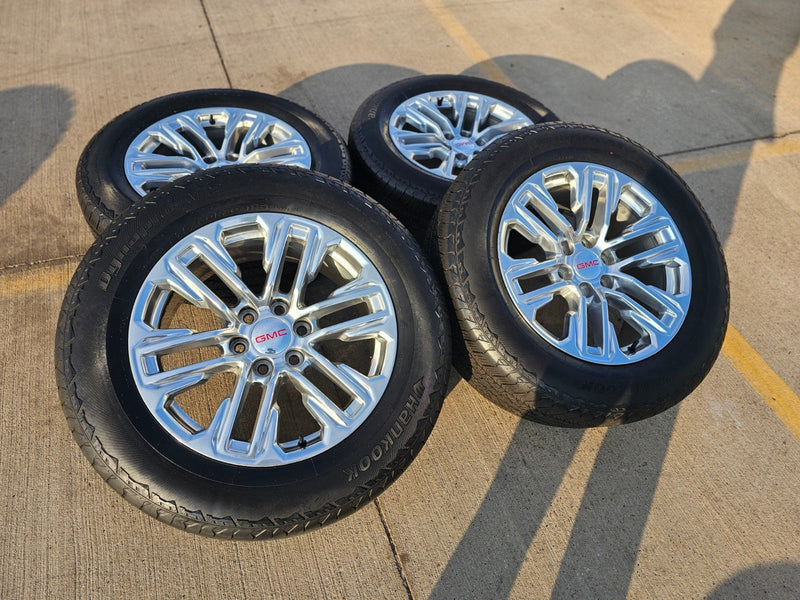 20" GMC Yukon Sierra Tahoe Silverado OEM 2120 14024 wheels rims tires Texas Truck Tire