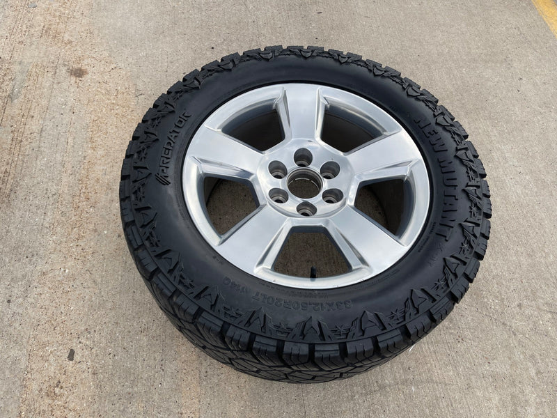 20" Chevy Silverado 1500 Tahoe Suburban OEM wheel rim 5652 tire spare Texas Truck Tire