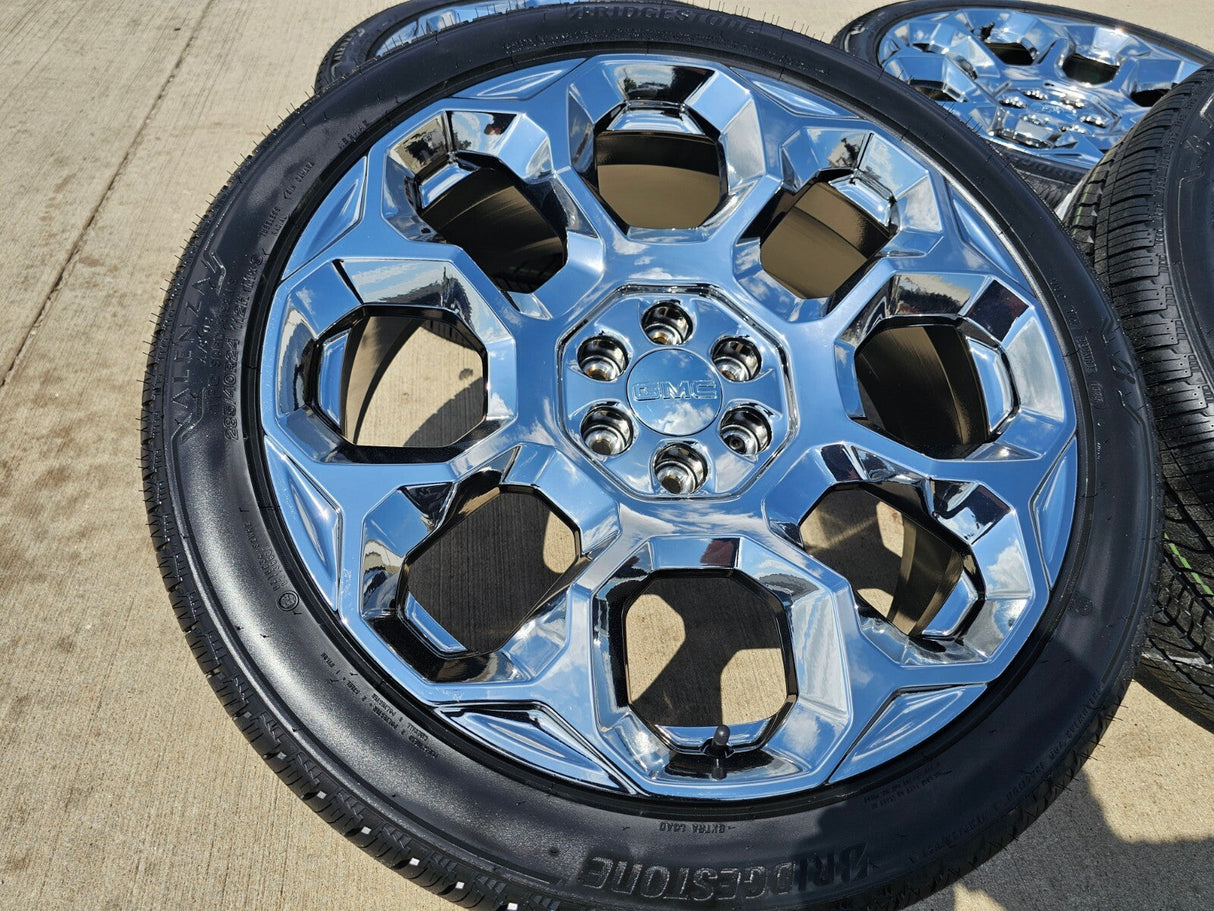 24" GMC Yukon Sierra Tahoe Cadillac Escalade V OEM wheels rims 2025 2026 NEW Texas Truck Tire