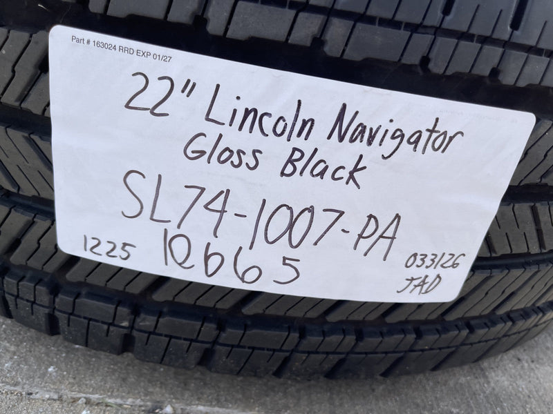 22" Lincoln Navigator OEM 10665 rims wheels BLACK LABEL 2025 2026 MICHELIN Texas Truck Tire