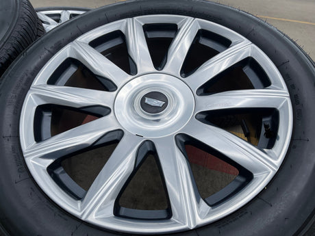 22" Cadillac Escalade Platinum OEM 95078 wheels rims 2024 2025 2026 NEW Texas Truck Tire