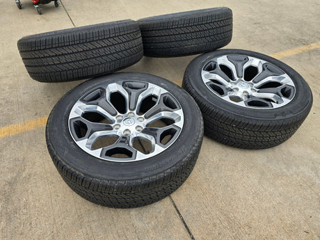 22" Dodge Ram 1500 OEM LIMITED Laramie wheels rims 2685 GRAY 2022 2023 2024 2025 Texas Truck Tire