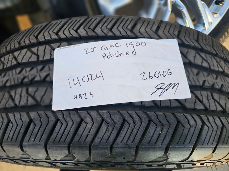 20" GMC Yukon Sierra Tahoe Silverado OEM 2120 14024 wheels rims tires Texas Truck Tire