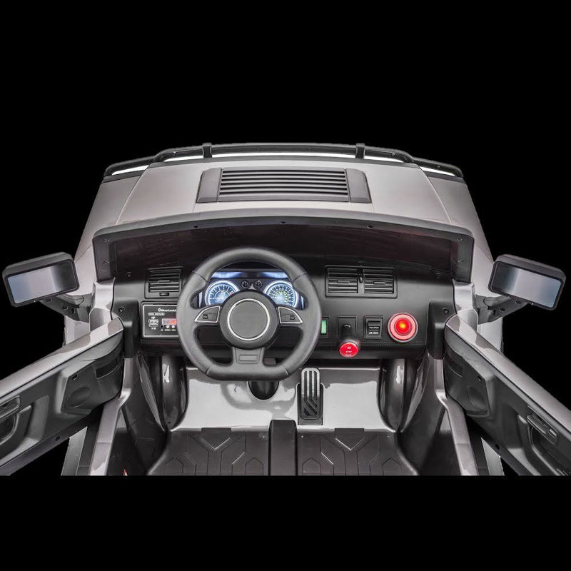 Electric Kids Ride On Car Truck with 4-Wheel Drive, Dual Seats, Pneumatic Tires, and Remote Control