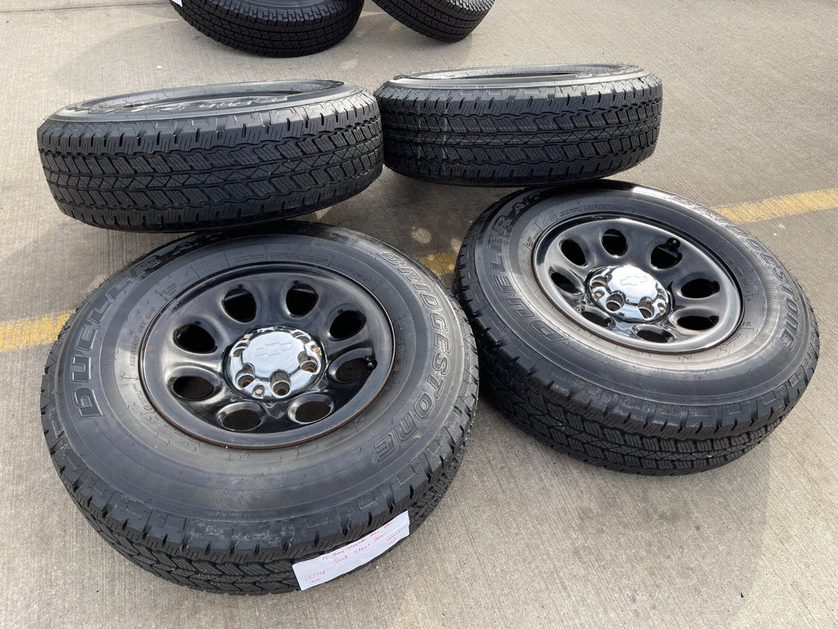 17" Chevy Silverado 1500 Tahoe PPV OEM 5223 8074 wheels rims BRIDGESTONE A/T Texas Truck Tire