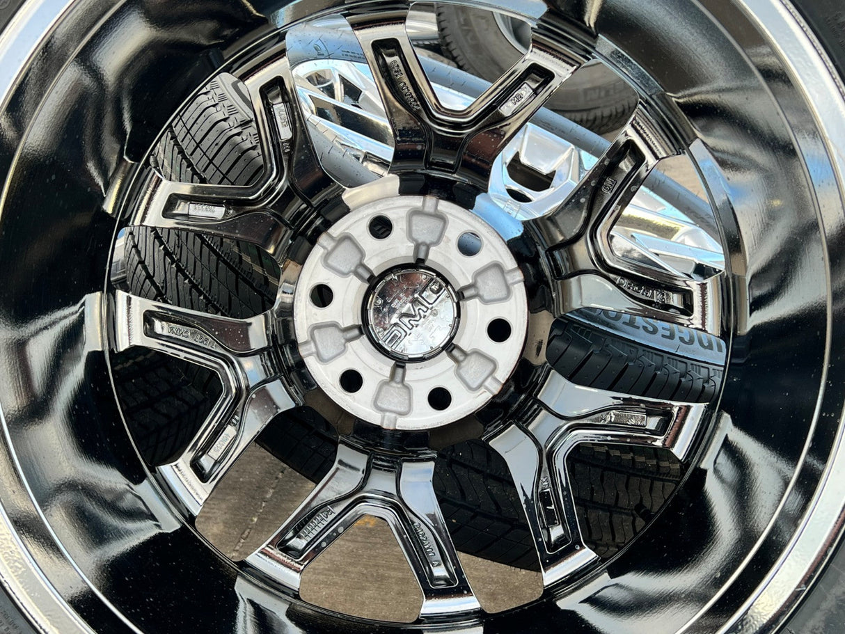 22" GMC Yukon Sierra DENALI OEM 14078 wheels rims CHROME 2023 2024 2025 2026 NEW Texas Truck Tire