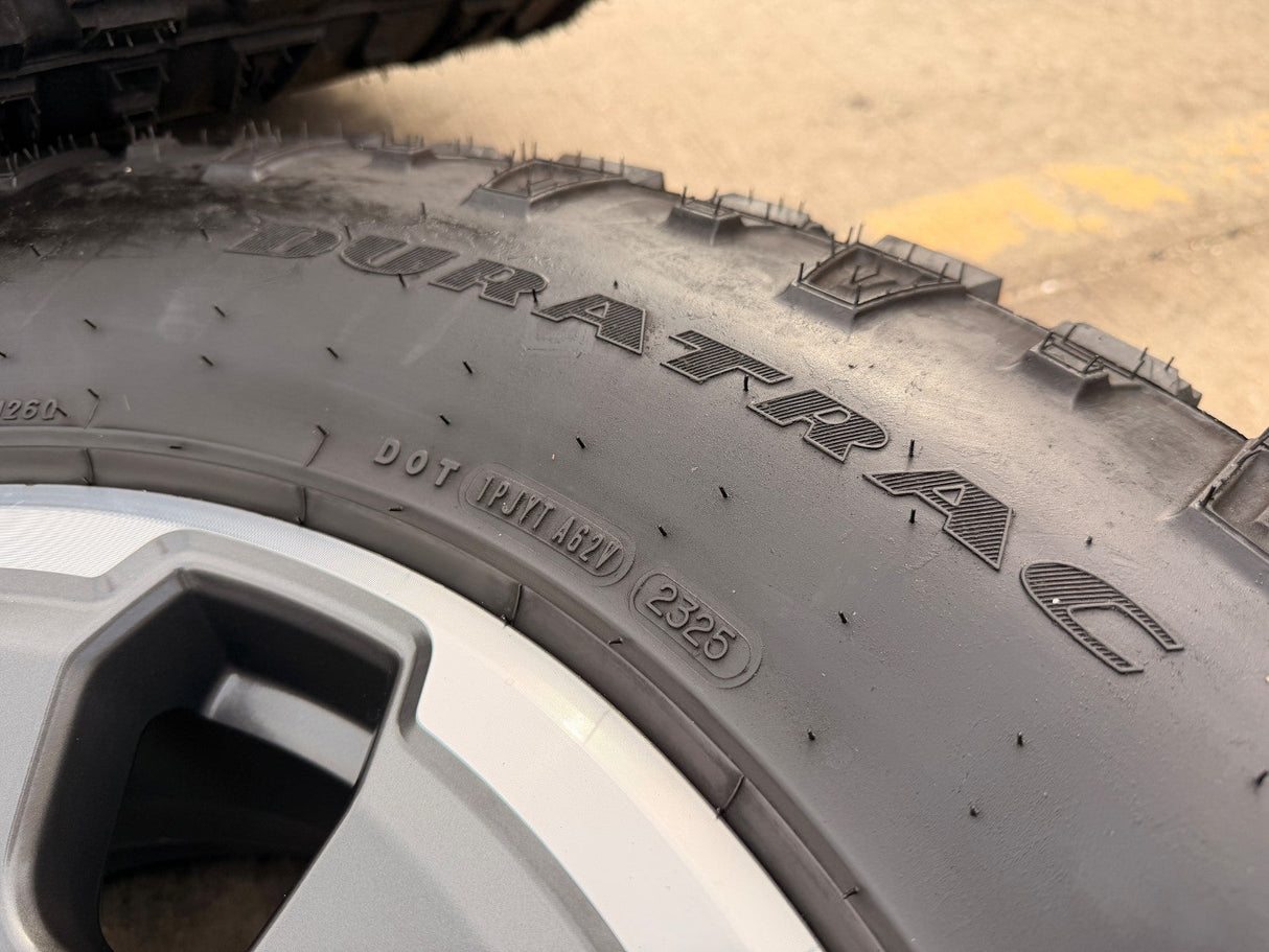 18" Ford F-250 F-350 OEM TREMOR rims wheels 10482 tires 35" DURATRAC A/T Texas Truck Tire
