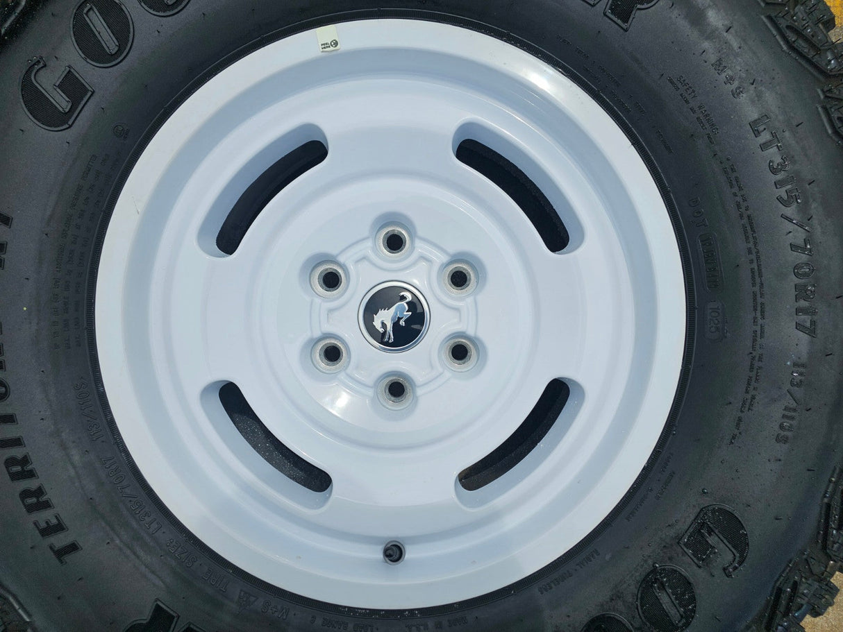 17" Ford Bronco HERITAGE Stroppe Edition 10463 OEM wheels rims white 2025 2026 Texas Truck Tire