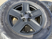 17" Jeep Gladiator BLACK OEM wheels rims 9235 Wrangler 2024 2025 2026 NEW Texas Truck Tire