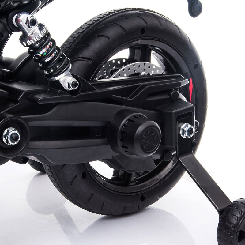 TOBBI 12V Aprilia Licensed Electric Ride-On Motorcycle for Kids with Training Wheels