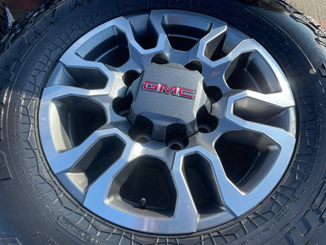18" GMC Sierra AT4X Chevy Silverado 2500 3500 OEM 5949 wheels rims FALKEN NEW Texas Truck Tire