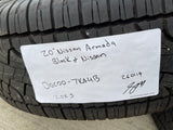 20" Nissan Titan PRO-4X Armada OEM wheels rims tires black 2024 2025 2026 NEW Texas Truck Tire