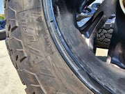22x10 FUEL D775 Reaction Chevy Dodge Ram 2500 3500 wheels rims 37" 8x165 8x6.5 Texas Truck Tire
