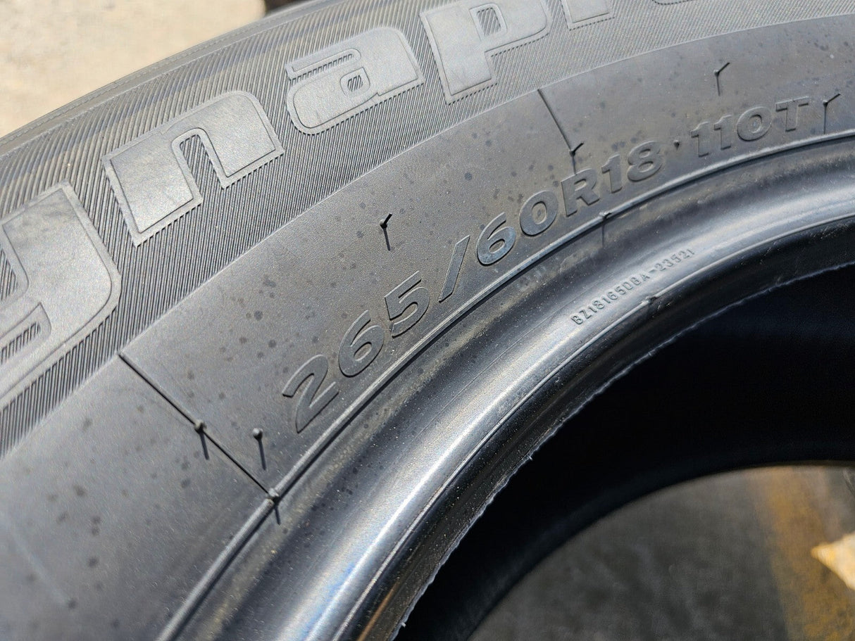 (4) 265/60/18 Hankook Dynapro H/T tires NEW TAKE OFFS! Texas Truck Tire