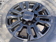 20" GMC Sierra Chevy 2500 OEM 5957 BLACK DIAMOND wheels rims tires BFG 37" Texas Truck Tire