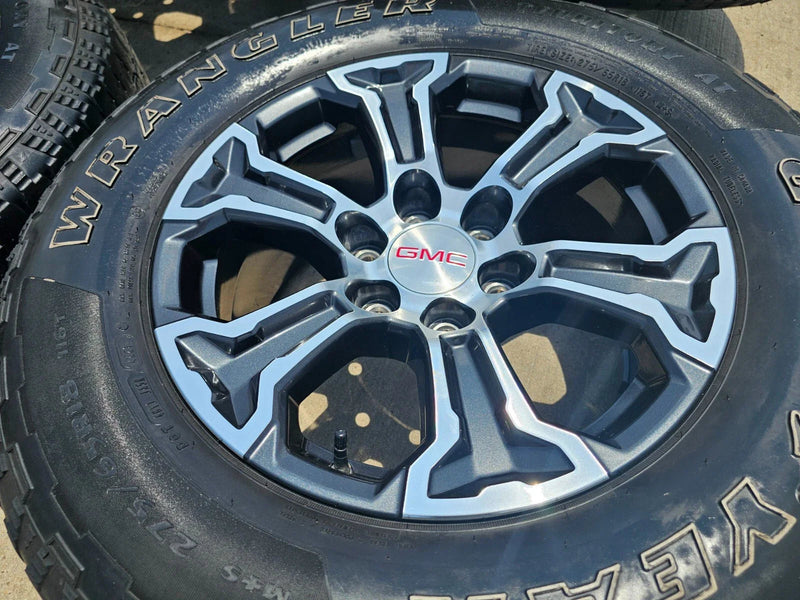 18" GMC Sierra AT4 Chevy Silverado OEM 5910 wheels rims 2022 2023 2024 2025 Texas Truck Tire