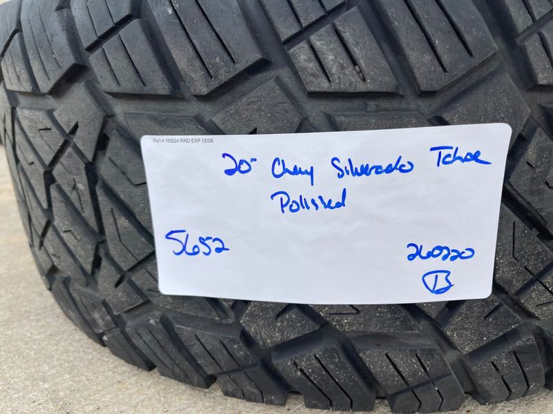 20" Chevy Silverado 1500 Tahoe Suburban OEM wheel rim 5652 tire spare Texas Truck Tire
