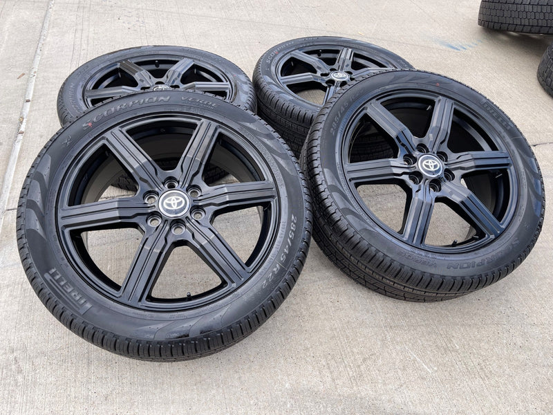 22" Toyota Tundra Sequoia OEM wheels rims 75282 Land Cruiser GX550 PIRELLI NEW Texas Truck Tire