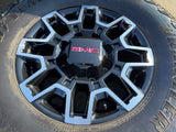 18" GMC Sierra AT4X Chevy Trail Boss 2500 OEM 14136 wheels rims GOODYEAR 35" Texas Truck Tire
