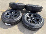 17" Jeep Gladiator BLACK OEM wheels rims 9235 Wrangler 2024 2025 2026 NEW Texas Truck Tire