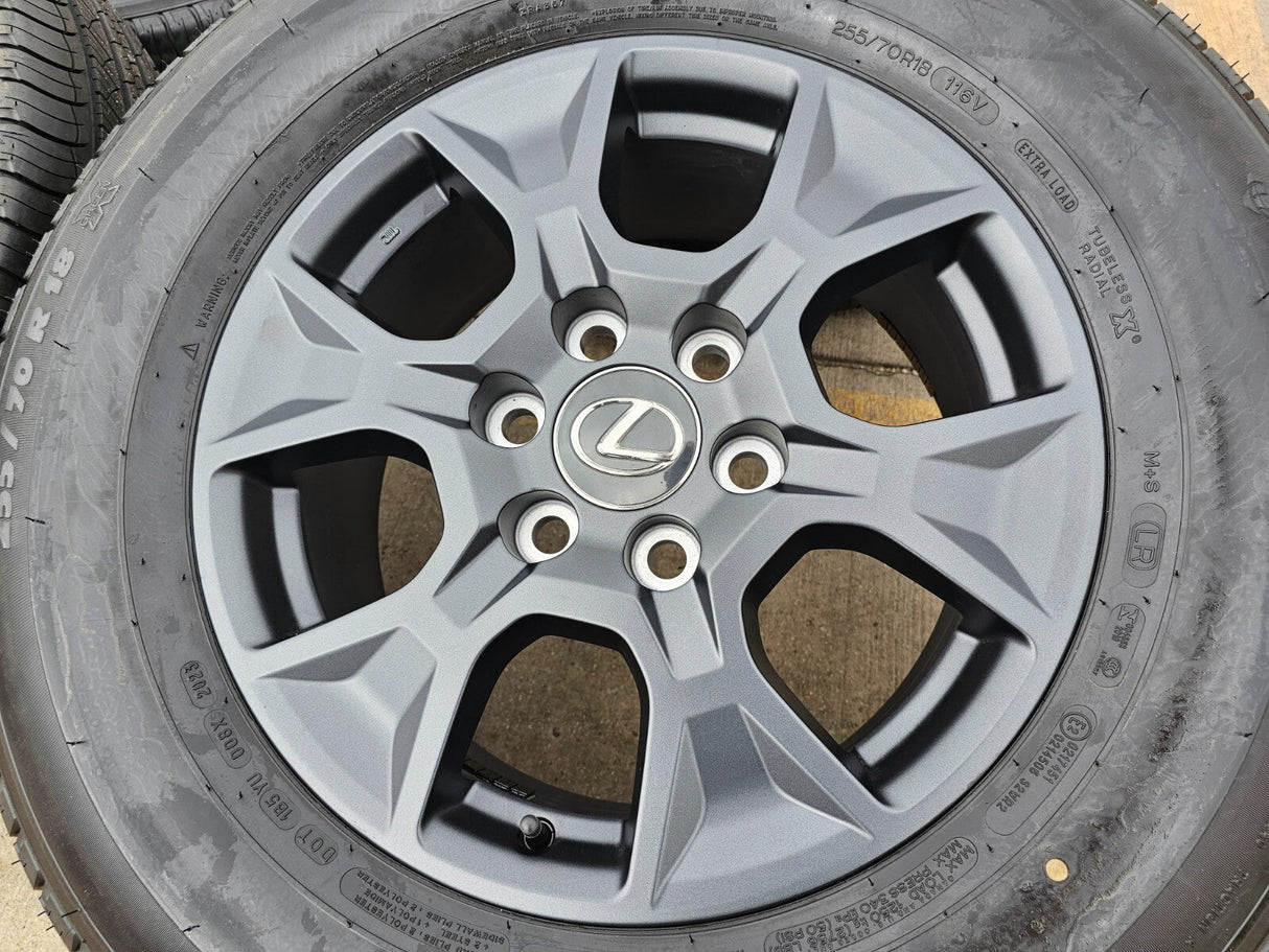 18" Lexus GX550 OEM 10544 wheels rims Land Cruiser Tundra Sequoia NEW MICHELIN Texas Truck Tire
