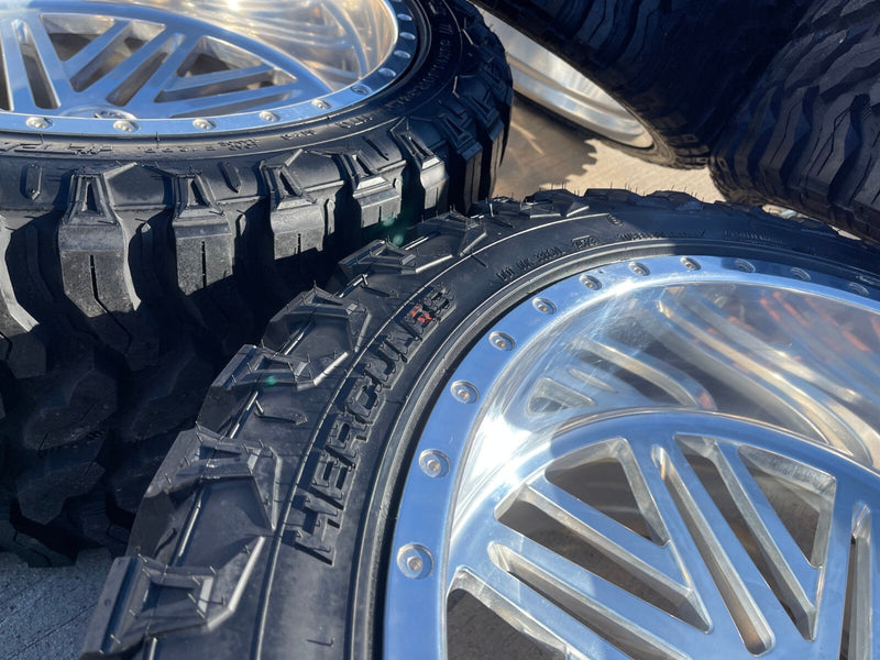 24x14 Xtreme Forged 009 wheels rims Chevy RAM 1500 Tacoma -76 6x139 6x5.5 35" Texas Truck Tire