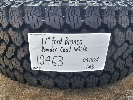 17" Ford Bronco HERITAGE Stroppe Edition 10463 OEM wheels rims white 2025 2026 Texas Truck Tire