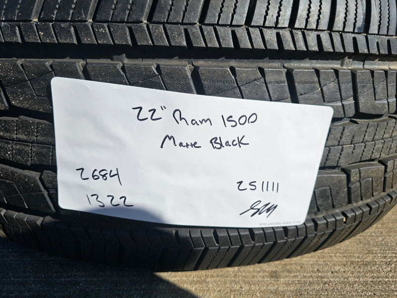 22" Dodge Ram 1500 OEM LIMITED Laramie wheels rims black 2725 2684 GENERAL Texas Truck Tire
